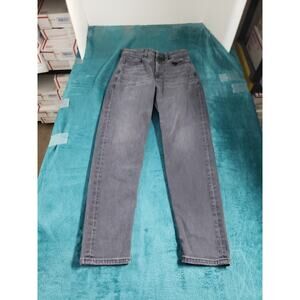 American Eagle Jeans Size 00 Short Womens Black Denim Stretch Pants Mid Rise Mom